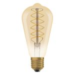 Ledvance Vintage 1906 LED E27 Birne Gold 4.8W 420lm - 822 | Dimmbar - Ersatz für 37W