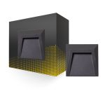 Bright Choice Wandleuchte Clover PC Anthrazit 1.5W 100lm - 830 Warmweiß 