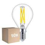 Mehrfachpackung 10x Philips MASTER LED E14 Kugel Fadenlampe Klar 2.5W 340lm - 922-927 Dim To Warm | Höchste Farbwiedergabe - Dimmbar - Ersatz Für 25W
