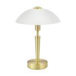 Eglo Tischlampe Solo 1 Stahl Gold Weiß | IP20 - Geeignet für 1x E14 