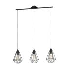 Eglo Pendelleuchte Tarbes Stahl Schwarz | IP20 - Geeignet für 3x E27 