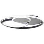 Brilliant Runda Plafonnier Métal Silicone Noir 45W 5200lm - 830-865 CCT | 500mm - Télécommande Dimmable