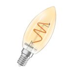 Osram Vintage 1906 LED Classic E14 Bougie Filament Dorée 3.5W 300lm - 922  | Meilleur Rendu De Couleur - Dimmable - Remplacement 25W