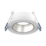Spot LED Ares Profond ring Blanc - avec Inner Cercle  Argent | Diamètre 68mm - incl. GU10 Fitting