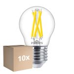 Lot 10x Philips MASTER LED E27 Boule Filament Claire 5.9W 806lm - 922-927 Dim To Warm | Meilleur Rendu De Couleur - Dimmable - Remplacement 60W
