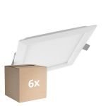 Lot 6x Ledvance Spot Encastrable LED Carré SQ210 18W 1530lm 120D - 830 Blanc Chaud 