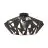 Eglo Plafonnier Carlton 6 Échantillon Noir Cuivre | IP20 - Convient pour 1x E27 