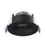 Spot LED Ares Profond ring Noir 6W 540lm 927-940 3CCT - avec Inner Cercle  Noir | Diamètre 68mm