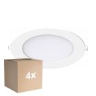 Lot 4x Spot Encastrable LED V2.0 12W 1200lm 120D - 830 Blanc Chaud | 170mm - Diamètre 150mm - IP44 